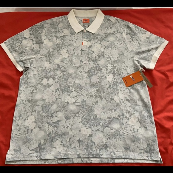 nike golf polo floral